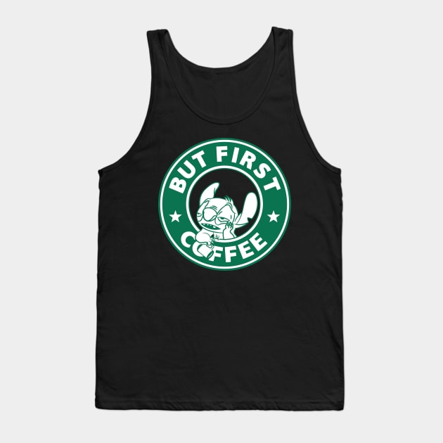 But First...Coffee (Stitch) Tank Top by ryandraws_stuff